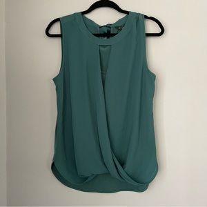 41 Hawthorn Anthropologie Green Sleeveless Draped Tank Top Size Medium